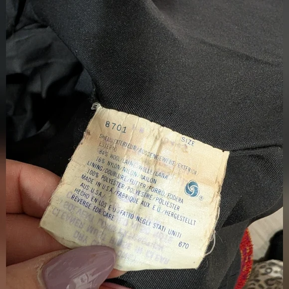 Vintage Southwestern Wool Jacket Suede Leather Trim Made in USA Women’s L - Picture 10 of 11